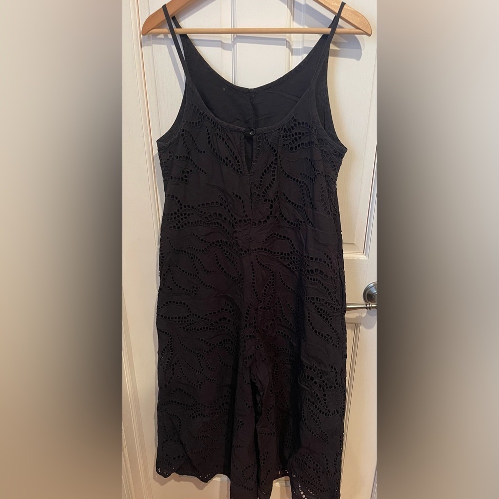 Maeve by Anthropologie Chrysanthemum Black Wide Leg Jumpsuit S - Picture 5 of 8